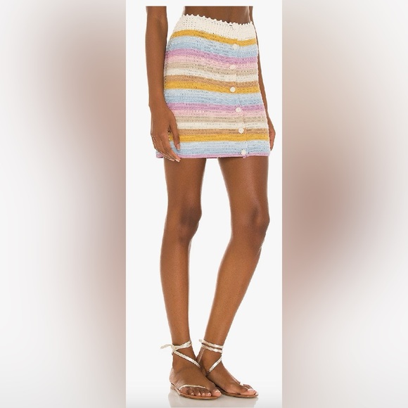 Lovers and Friends (@Revolve) Mini Skirt - Small - Horizon pastel stripe - Picture 8 of 9